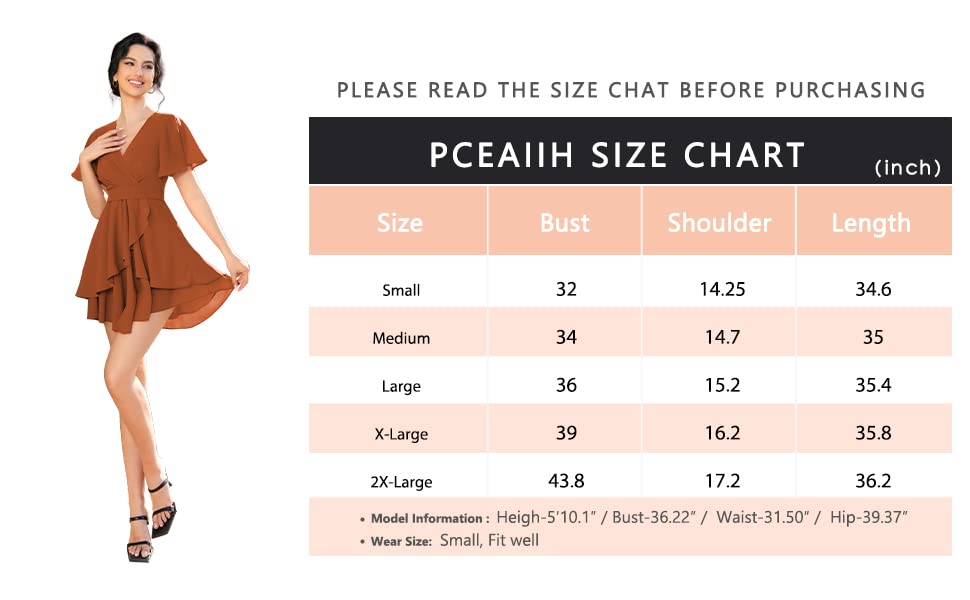 PCEAIIH Women's Cocktail Dresses Short Sleeve Empire Skater Dress Deep V-Neck Waist Tie Ruffle Mini Swing Dresses 2XL Black